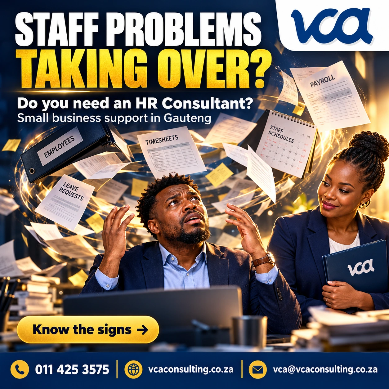 Staff problems taking over? HR Consultant support for small businesses in Gauteng